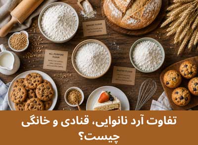 تفاوت آرد نانوایی، قنادی و خانگی